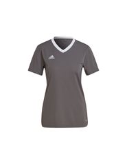 Adidas Entrada 22 Γυναικείο Αθλητικό T-shirt Fast Drying με V Λαιμόκοψη Team Grey Four H59848
