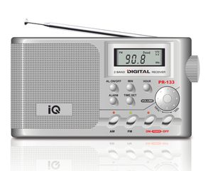 Ψηφιακό ραδιόφωνο PR-133 silver με μεγάλη οθόνη LCD και υποδοχή ακουστικών