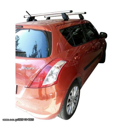 KIT ΜΕ ΜΠΑΡΕΣ ΟΡΟΦΗΣ ΓΙΑ SUZUKI SWIFT 5D 2005-2013 ΑΛΟΥΜΙΝΙΟΥ TEMA MENABO (AL1-3360-FIX058G)-2 ΤΕΜ.