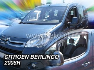 ΑΝΕΜΟΘΡΑΥΣΤΕΣ ΓΙΑ CITROEN BERLINGO/ PEUGEOT PARTNER 2008-2018 ΖΕΥΓΑΡΙ ΑΠΟ ΕΥΚΑΜΠΤΟ ΦΙΜΕ ΠΛΑΣΤΙΚΟ HEKO - 2 ΤΕΜ.