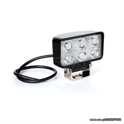 ΠΡΟΒΟΛΕΑΣ ΕΡΓΑΣΙΑΣ WL-2 18W 1200LM  ΜΕ 6 LED ΚΑΡΦΙ 10-30V/21W 6.000K (111 x 95 x 56 mm) -1ΤΕΜ.