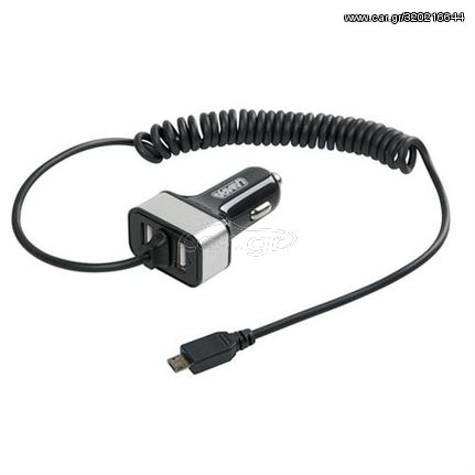 ΑΝΤΑΠΤΟΡΑΣ ΑΝΑΠΤΗΡΑ 12/24V ΜΕ 2 USB ΚΑΙ ΚΑΛΩΔΙΟ ΦΟΡΤΙΣΗΣ MICRO USB