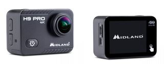 Midland H9 Pro Action Camera 4K Ultra HD Υποβρύχια (με Θήκη) με WiFi Μαύρη με Οθόνη