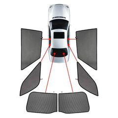 ΚΟΥΡΤΙΝΑΚΙΑ ΜΑΡΚΕ CAR SHADES ΓΙΑ KIA SORENTO 5D 03-10 - 6 ΤΕΜ.