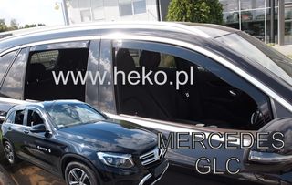 ΑΝΕΜΟΘΡΑΥΣΤΕΣ ΓΙΑ MERCEDES GLC X253 5D 2016+   ΣΕΤ ΑΥΤΟΚΙΝΗΤΟΥ ΑΠΟ ΕΥΚΑΜΠΤΟ ΦΙΜΕ ΠΛΑΣΤΙΚΟ HEKO - 4 ΤΕΜ.