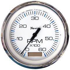 Στροφόμετρο 6000RPM έσω-έξω FARIA Chesapeake SS white