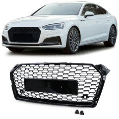 Κεντρική Μάσκα -  Γρίλιες γκριλ Σετ Sport grille    μαύρο γυαλιστερό για Audi A5 F5 από 16