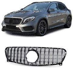 Κεντρική Μάσκα -  Γρίλιες γκριλ Σετ Sport grille   χρώμιο μαύρο για Mercedes GLA X156 13-16