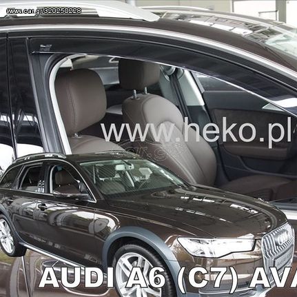 ΑΝΕΜΟΘΡΑΥΣΤΕΣ ΓΙΑ AUDI A6 / C7 4D/5D SEDAN 2011-2018 ΖΕΥΓΑΡΙ ΑΠΟ ΕΥΚΑΜΠΤΟ ΦΙΜΕ ΠΛΑΣΤΙΚΟ HEKO - 2 ΤΕΜ.