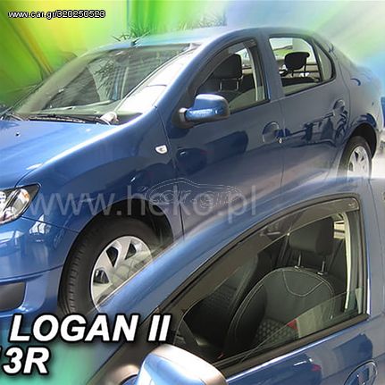 ΑΝΕΜΟΘΡΑΥΣΤΕΣ ΓΙΑ DACIA LOGAN 2 / SANDERO 2 / STEPWAY 4D 2013-2017 ΖΕΥΓΑΡΙ ΑΠΟ ΕΥΚΑΜΠΤΟ ΦΙΜΕ ΠΛΑΣΤΙΚΟ HEKO - 2 ΤΕΜ.