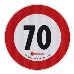 ΣΗΜΑ ΤΑΧΥΤΗΤΑΣ ΧΙΛΙΟΜΕΤΡΩΝ 70km/h ΑΥΤΟΚΟΛΛΗΤΟ 20CM ΔΙΑΜΕΤΡΟ