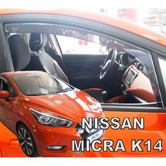 ΑΝΕΜΟΘΡΑΥΣΤΕΣ ΓΙΑ NISSAN MICRA K14 5D 2017+ ΖΕΥΓΑΡΙ ΑΠΟ ΕΥΚΑΜΠΤΟ ΦΙΜΕ ΠΛΑΣΤΙΚΟ HEKO - 2 ΤΕΜ.