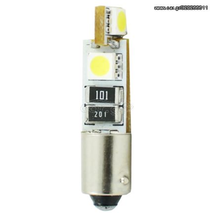 T4W 12V 0,64W BA9s (ΜΙΝΙΟΝ) LED 4xSMD5050 CAN-BUS ΛΕΥΚΟ BLISTER 2ΤΕΜ. M-TECH