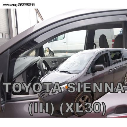 ΑΝΕΜΟΘΡΑΥΣΤΕΣ ΓΙΑ TOYOTA SIENNA III XL30 5D 2010+ ΖΕΥΓΑΡΙ ΑΠΟ ΕΥΚΑΜΠΤΟ ΦΙΜΕ ΠΛΑΣΤΙΚΟ HEKO - 2 ΤΕΜ.