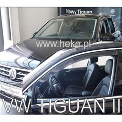 ΑΝΕΜΟΘΡΑΥΣΤΕΣ ΓΙΑ VW TIGUAN II 5D 2015+ / TIGUAN ALLSPACE II 5D 2017+ ΖΕΥΓΑΡΙ ΑΠΟ ΕΥΚΑΜΠΤΟ ΦΙΜΕ ΠΛΑΣΤΙΚΟ HEKO - 2 ΤΕΜ.