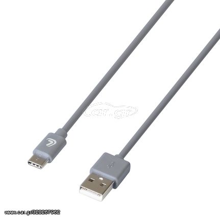 ΚΑΛΩΔΙΟ ΦΟΡΤΙΣΗΣ ΚΑΙ ΣΥΓΧΡΟΝΙΣΜΟΥ 100 cm USB TYPE C ESSENTIALS LINE (ΓΚΡΙ)