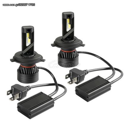 H4 ΛΑΜΠΑ 9-32V 6.500K 10.000lm 90W P43t HALO LED SERIE 9 COMPACT ULTRA POWER 4LED CREE LED KIT - 2 ΤΕΜ.