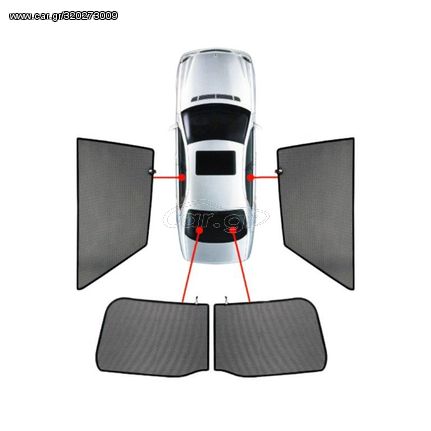 ΚΟΥΡΤΙΝΑΚΙΑ ΜΑΡΚΕ CAR SHADES ΓΙΑ TOYOTA YARIS 3D 05-11 - 4 ΤΕΜ.