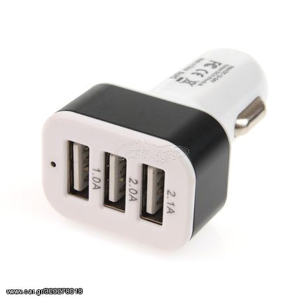 ΦΟΡΤΙΣΤΗΣ ΑΝΑΠΤΗΡΑ ΜΕ 3 ΘΥΡΕΣ USB 12/24V 5100mA (1Α, 2Α, 2.1Α) AMiO - 1 ΤΕΜ.