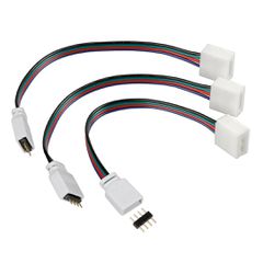 ΑΝΤΑΛΛΑΚΤΙΚΗ ΦΙΣΑ CONNECT-3 ΜΕ 4PIN 16 cm ΓΙΑ ΣΥΝΔΕΣΗ ΤΑΙΝΙΑΣ RGB LED ΜΕ ΤΗΛΕΧΕΙΡΙΣΤΗΡΙΟ 3 ΤΕΜ.