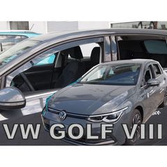 ΑΝΕΜΟΘΡΑΥΣΤΕΣ ΓΙΑ VW GOLF 8 5D 2020+ ΣΕΤ ΑΥΤΟΚΙΝΗΤΟΥ ΑΠΟ ΕΥΚΑΜΠΤΟ ΦΙΜΕ ΠΛΑΣΤΙΚΟ HEKO - 4 ΤΕΜ.