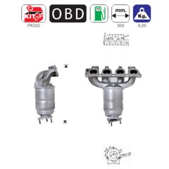 ΚΑΤΑΛΥΤΗΣ ΒΕΝΖΙΝΗΣ OPEL ASTRA G 1.6 2000-2004 / CORSA C 1.4 / MERIVA 1.6 2003+ / VECTRA 1.6 1999-2002 /ZAFIRA 1.6 1999+