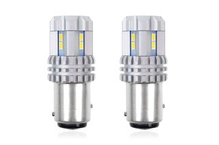 P21/5W BAY15d 12/24V 22 LED SMD ULTRABRIGHT 3020 CANBUS ΛΕΥΚΟ 2ΤΕΜ.