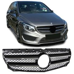 Κεντρική Μάσκα -  Γρίλιες γκριλ Σετ Sport grille εμπρός μάσκα μπροστινή σχάρα   μαύρο χρώμιο για Mercedes B Class W246 11-15