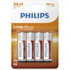 Philips R6L4B/10 Μπαταρίες μεγάλης διάρκειας ζωής Zinc-Chloride 4 τμχ AA 115010-0008