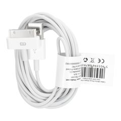 Cable USB for iPhone 30-pin (iPhone 4) 0,6A C609 white 3 meter