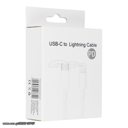 Cable Type C to iPhone Lightning 8-pin Power Delivery PD18W 2A C973 white 1 meter BOX