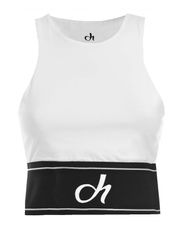 Deha B64401 Γυναικείο Crop Top Αμάνικο Καλοκαιρινό Λευκό B64401-10001