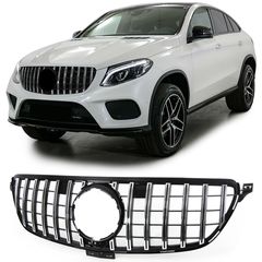 Κεντρική Μάσκα -  Γρίλιες γκριλ Σετ Sport grille εμπρός μάσκα μπροστινή σχάρα    μαύρο χρώμιο για Mercedes GLE Coupe C292 από 15