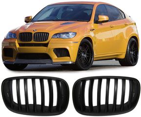 Κεντρική Μάσκα -  Γρίλιες γκριλ Σετ Sport grille εμπρός μάσκα μπροστινή σχάρα σπορ    black matt για BMW X6 E71 από 08