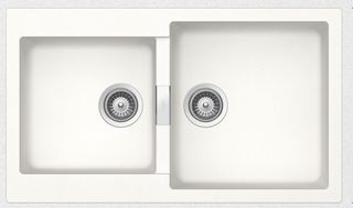 Νεροχύτης Ένθετος 86x50cm Ερμάριο 90cm Γρανίτης Super White Schock Cristalite Manhattan 30290-1301