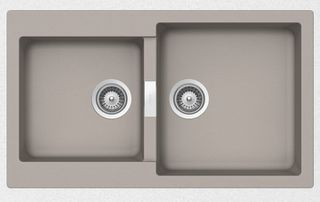 Νεροχύτης Ένθετος 86x50cm Ερμάριο 90cm Γρανίτης Concrete Beton Schock Cristalite Manhattan 30290-1451