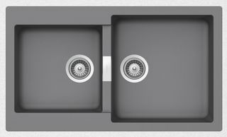 Νεροχύτης Ένθετος 86x50cm Ερμάριο 90cm Γρανίτης Croma Schock Cristalite Manhattan 30290-1441
