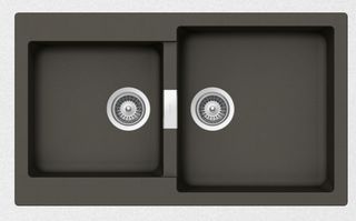 Νεροχύτης Ένθετος 86x50cm Ερμάριο 90cm Γρανίτης Asphait Schock Cristalite Manhattan 30290-1421