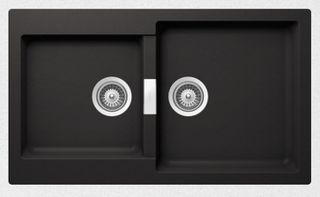 Νεροχύτης Ένθετος 86x50cm Ερμάριο 90cm Γρανίτης Nero Schock Cristalite Manhattan 30290-1401