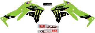 D'COR Visuals Σέτ Αυτοκόλλητα ''2021 Monster Energy'' KAWASAKI KX 450F 2016-2018