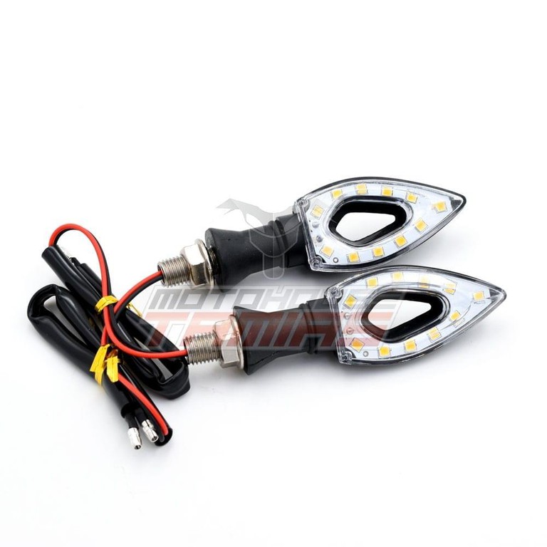 Φλας σετ Mini Sequential Led μαύρο ασπρό Shark