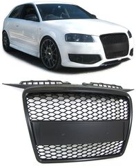 Κεντρική Μάσκα -  Γρίλιες γκριλ Σετ Sport grille εμπρός μάσκα μπροστινή σχάρα σπορ    μαύρο για Audi A3 8P 05-08