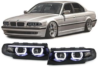 Σετ Φανάρια Εμπρός 2 X Μπροστινα ζεύγος Προβολείς LED με μαύρο μάτι με μοτέρ BMW 7-σειρά E38 94-01