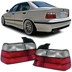 Σετ Φανάρια Πίσω 2 X  Πίσω Φανάρια - ζεύγος Πίσω φώτα  κόκκινο λευκό για BMW 3 σειρά E36 sedan 90-98