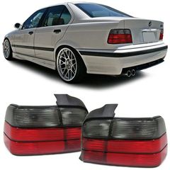 Σετ Φανάρια Πίσω 2 X  Πίσω Φανάρια - ζεύγος Πίσω φώτα κόκκινο μαύρο για BMW 3-σειρά E36 sedan 90-99