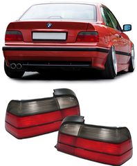 Σετ Φανάρια Πίσω 2 X  Πίσω Φανάρια -  ζεύγος Πίσω φώτα Κόκκινα μαύρα πίσω φώτα για BMW 3 SERIES E36 Coupe Cabrio