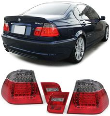 Σετ Φανάρια Πίσω 2 X  Πίσω Φανάρια -  ζεύγος Πίσω φώτα κόκκινο μαύρο για BMW 3ER E46 sedan 98-01