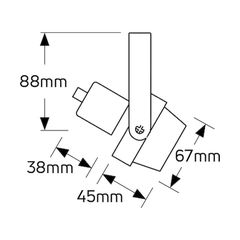 Spot ράγας για PAR16 GU10 4κ λευκό - LTR0854GU10W