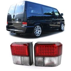Σετ Φανάρια Πίσω 2 X  Πίσω Φανάρια - LED ζεύγος Πίσω φώτα LED κόκκινα διαφανή για VW Bus Transporter T4 90-03