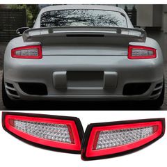 Σετ Φανάρια Πίσω 2 X  Πίσω Φανάρια - LED ζεύγος Πίσω φώτα LED  κόκκινα διαφανή για Porsche 911 997 Coupe Cabrio 04-08